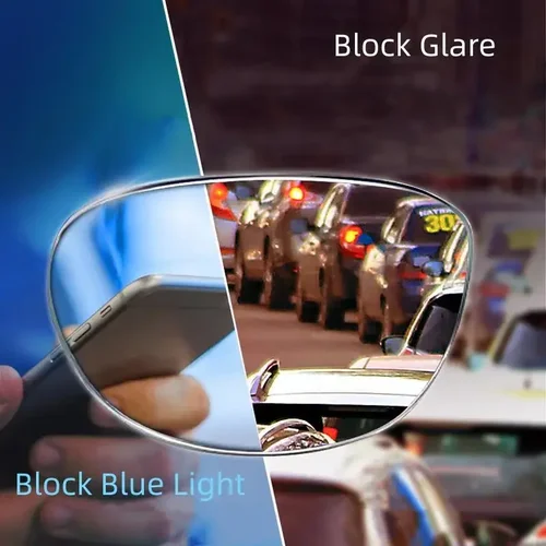 Imagen 2 del producto VKYEE Lentes graduadas personalizables con luz azul antideslumbrantes para miopía 1,56/1,61/1,67/1,74