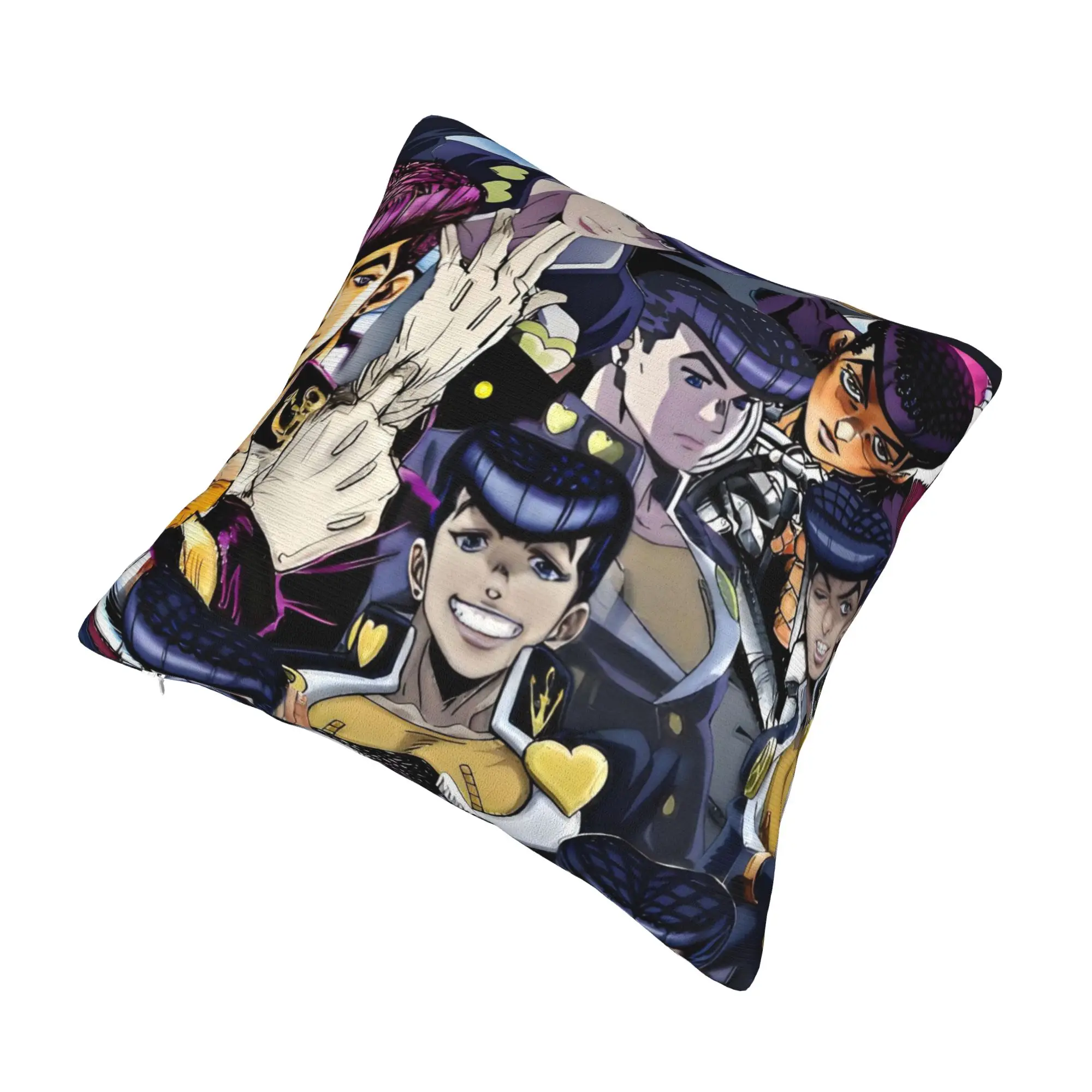 Modern JoJos Bizarre Adventure Sofa Cushion Cover Velvet Cartoon Anime Throw Pillow Case Home Decor