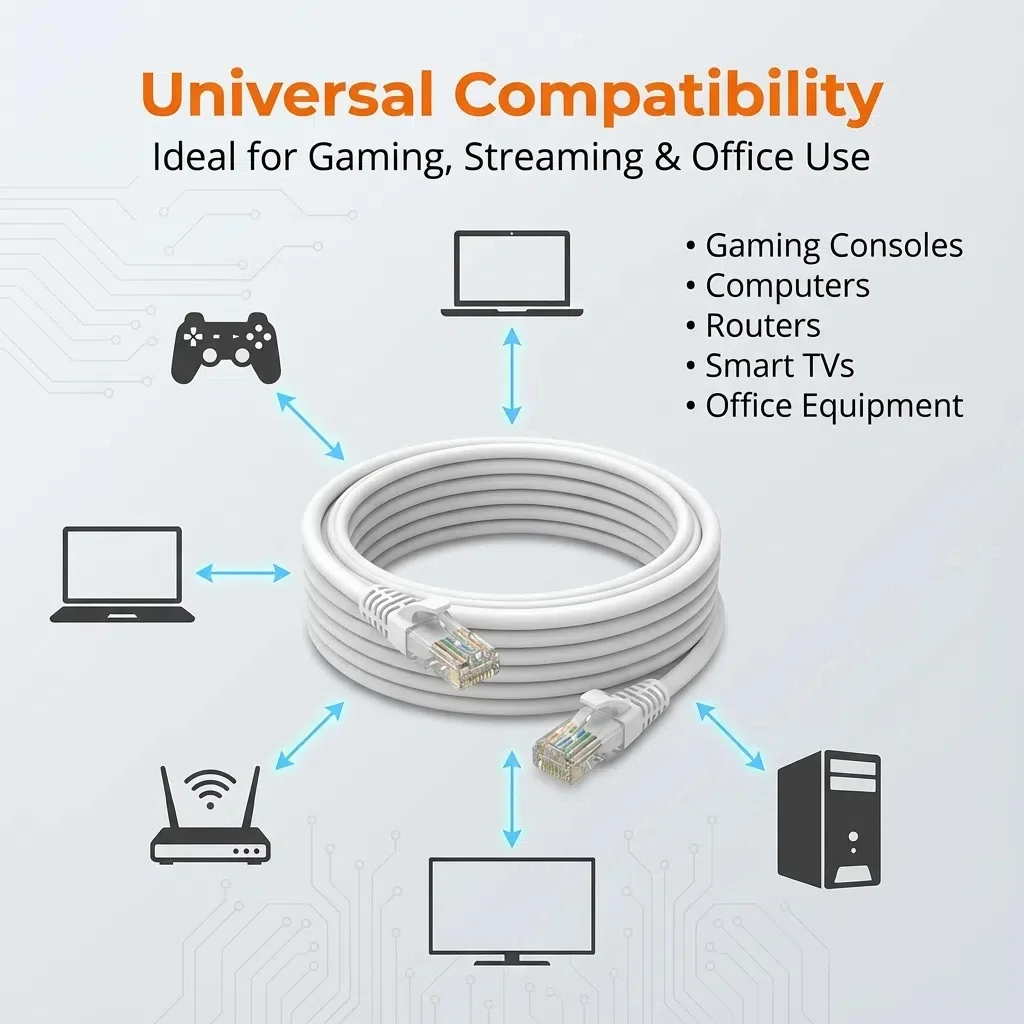 0.5/1/2/3/5/10/15/20/30/50M Cat6 Ethernet Cable RJ45 UTP 1000Mbps Network Cord LAN Wire Internet Lead Cord Router Computer Cable internet internet cable image 6