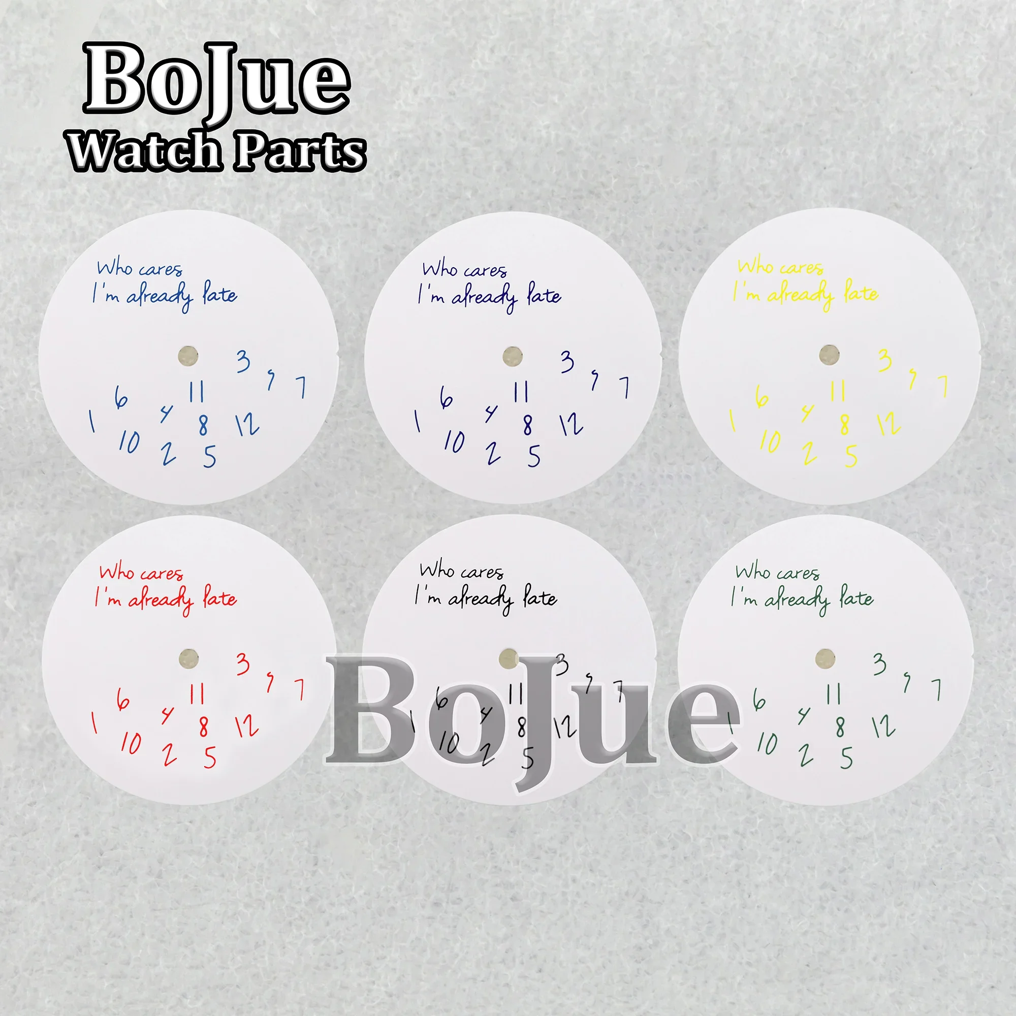 Zmodyfikowana tarcza zegarka 28.5mm DIY tarcza zegarka pasuje do mechanizmu Datejust NH35/4R36 Who Cares Lt's already Late akcesoria do zegarków części