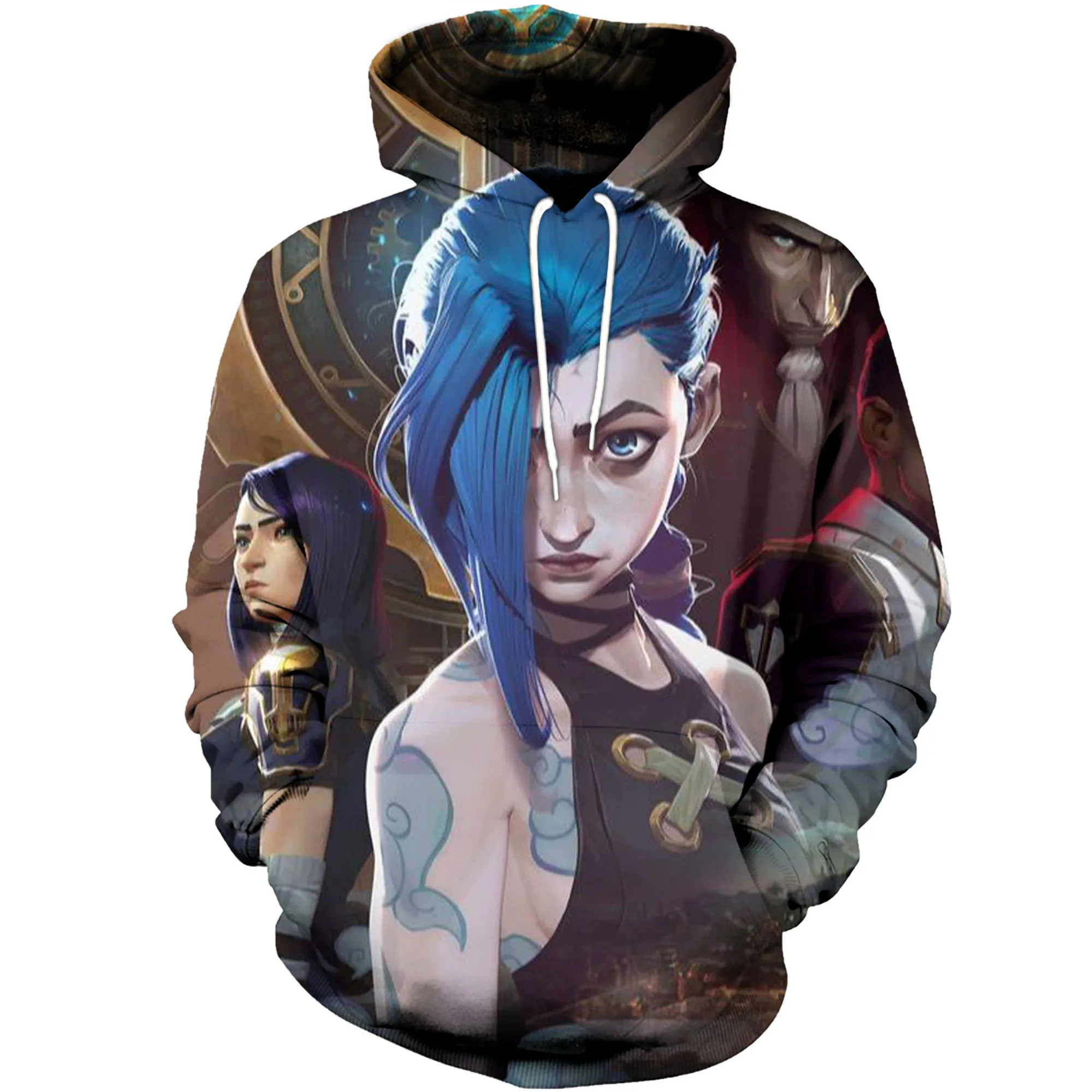 2023 Arcane League of Legends Hoodie Men Women Fashion Coat Jinx 3D Print Hoodies Kids Boy Girl Coat Hip Hop Hooded Sweatshirts