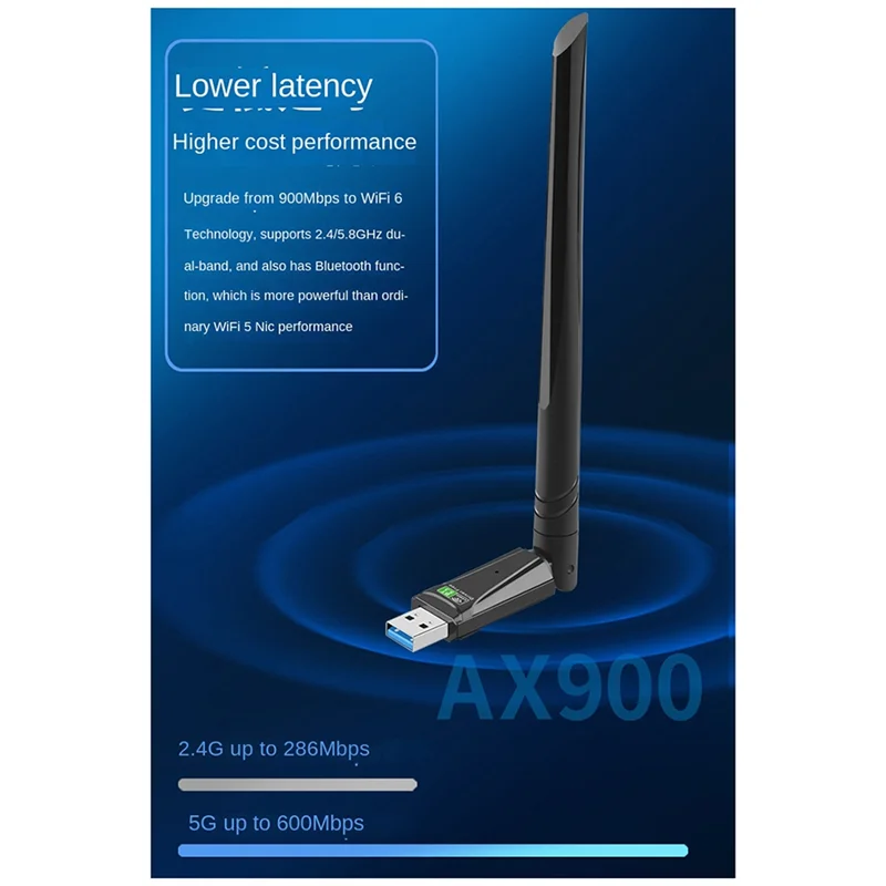 Well Made-Ax900mbps 듀얼 밴드 USB 네트워크 수신 송신기 Bluetooth 5.3 Wifi 어댑터 무선 네트워크 카드 2 In 1