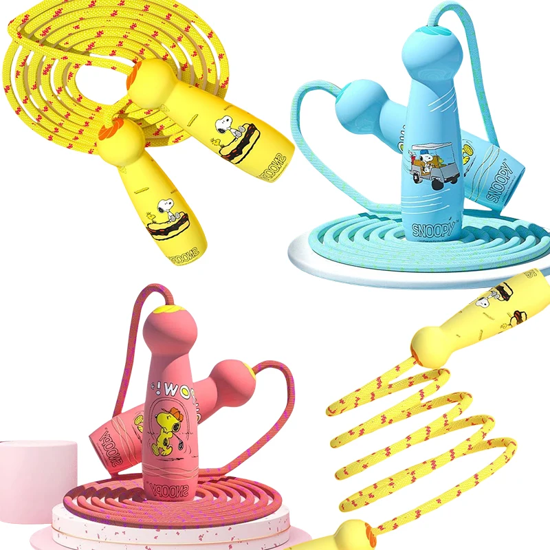 

Snoopy Children Training Jump Rope Anime Kindergarten Elementary School Beginner Adjustable Non Knotting Non Entangled Jump Rope