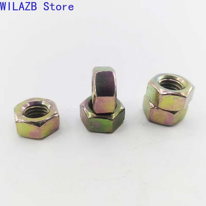 1-20pcs 8.8 High-Intensity Yellow Zinc Plated Hexagon Nuts M6 M8 M10 M12 M14 M16 M20 M24 Bolts GB6170
