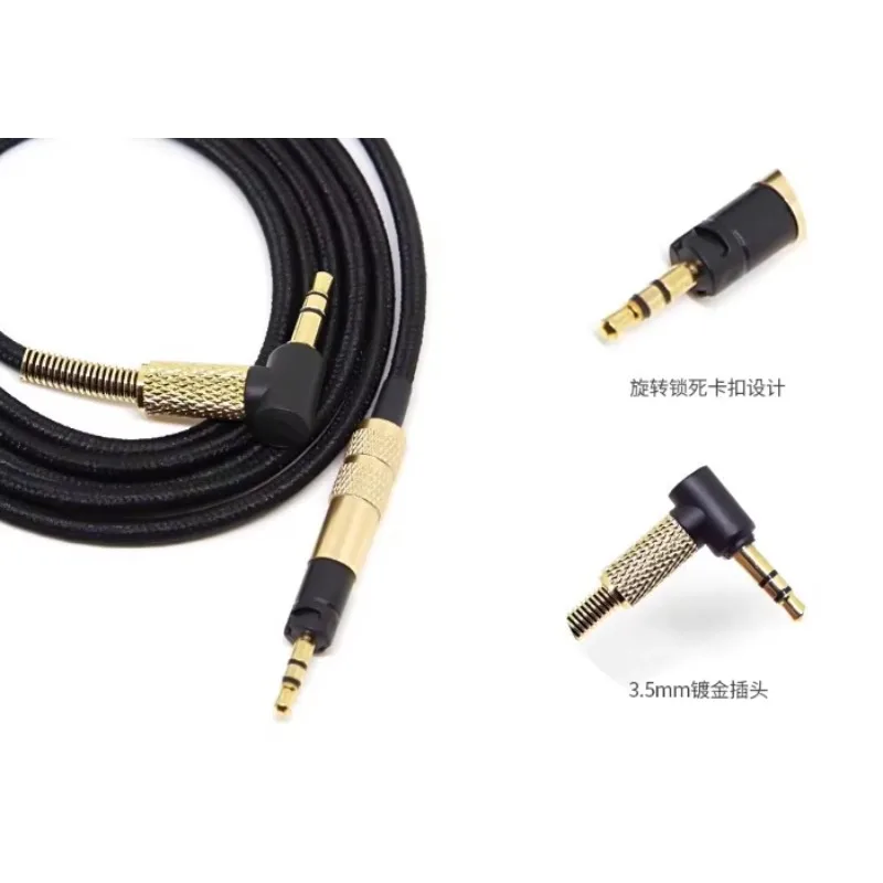 

Plug and Play High quality audio cable For Sennheiser HD598/558/518/599/HD579/HD569 Headphone Replacement Braided Built-in MIC ，