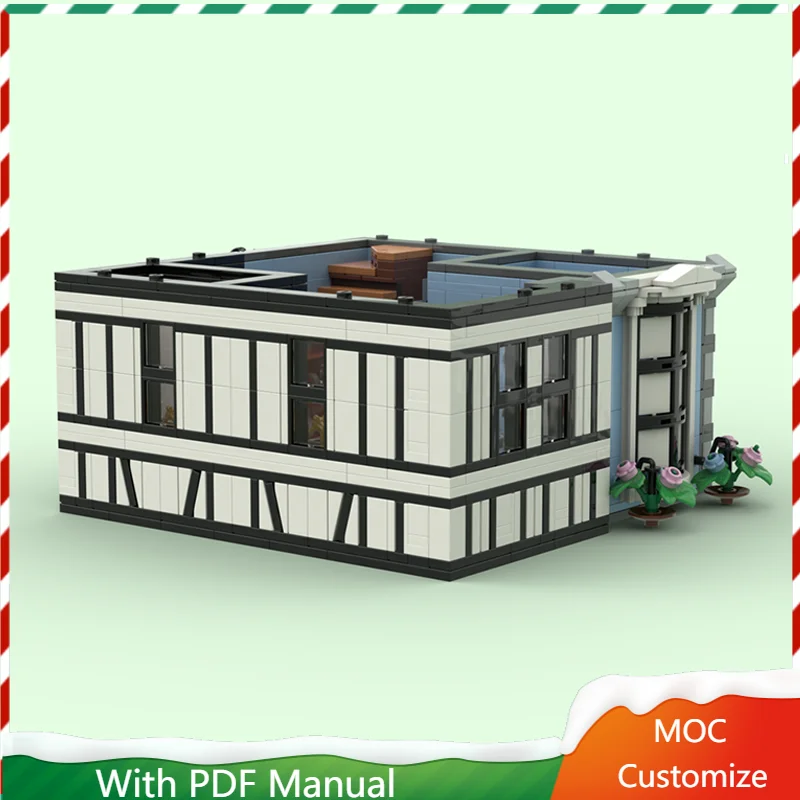 

988 PCS Medieval Luxury Wooden Villa Scene Architecture Building Block Customize Diy Education Assembly Kids Toys Birthday Gift