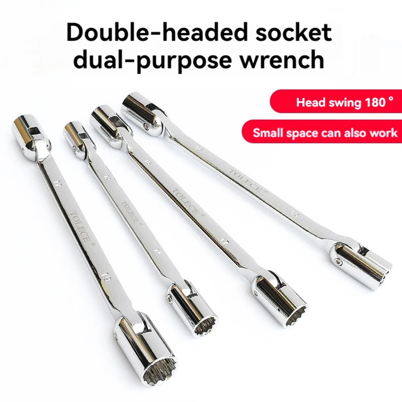 8-23MM Metric Double end Pipe Socket Wrench Car Repair Tool12 point PT Swivel Head CRV steel Tool Set Wrenchs Car Tool Set