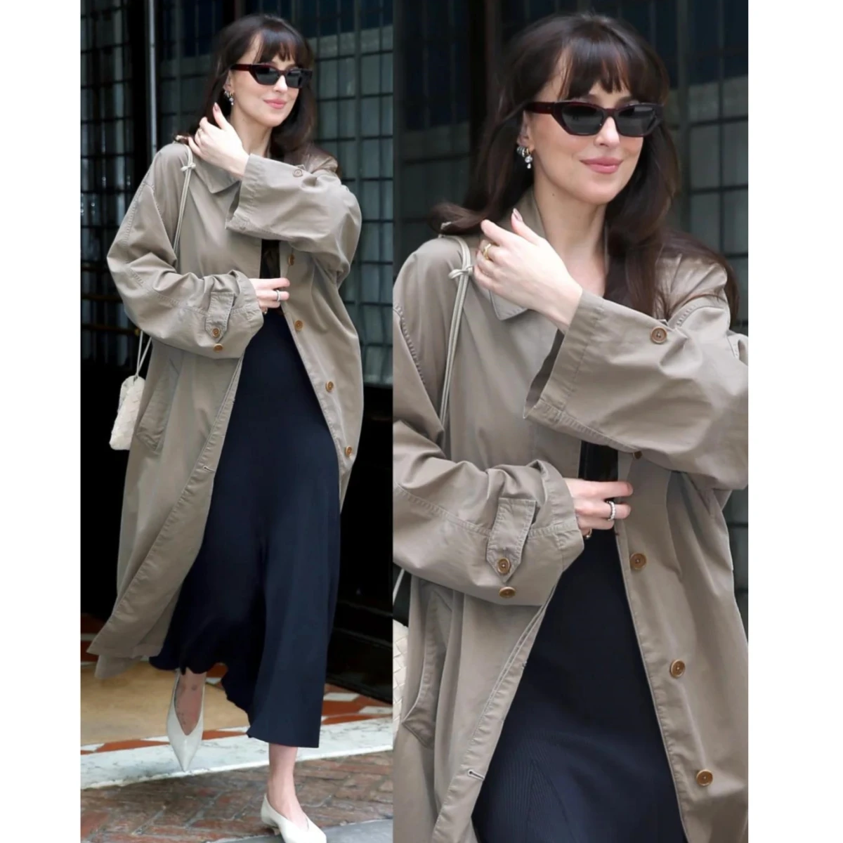 

Collar silhouette trench coat for women, old money, lazy style, hidden door placket, long jacket, 2026 Spring and Autumn