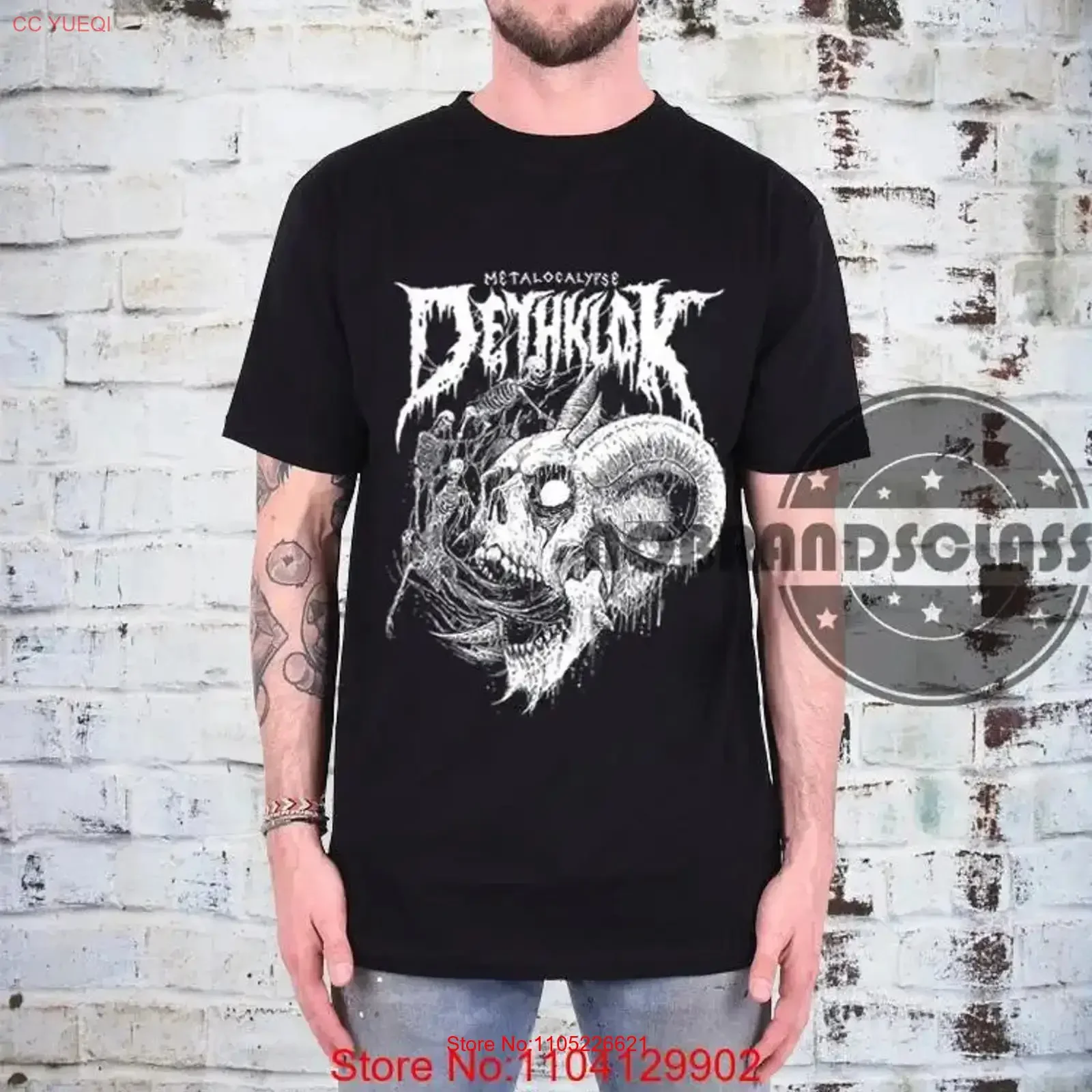 Dethklok T Shirt Death Metal Band Music Merch Nobrandsclass vintage Washed Slightly Breathable Casual fashion Unisex homme