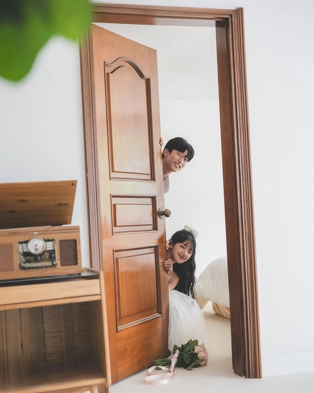 MD Simple Strapless A-line Wedding Dresses Spaghetti Strap Korea Photoshoot  Floor-Length Bridal Gown Customized 웨딩드레스 2025