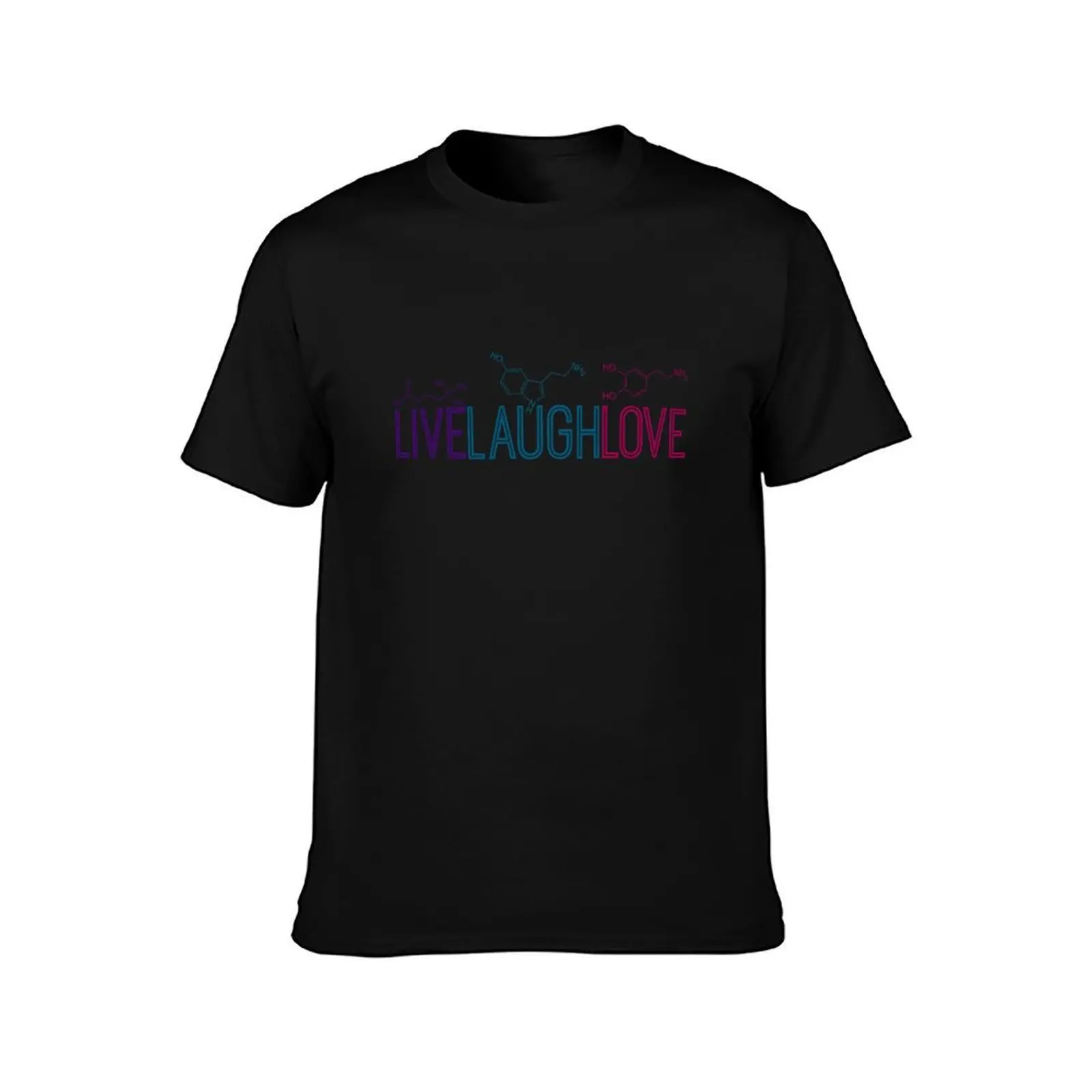 Live Laugh Love Molecules T-Shirt man t shirt cotton T-Shirt