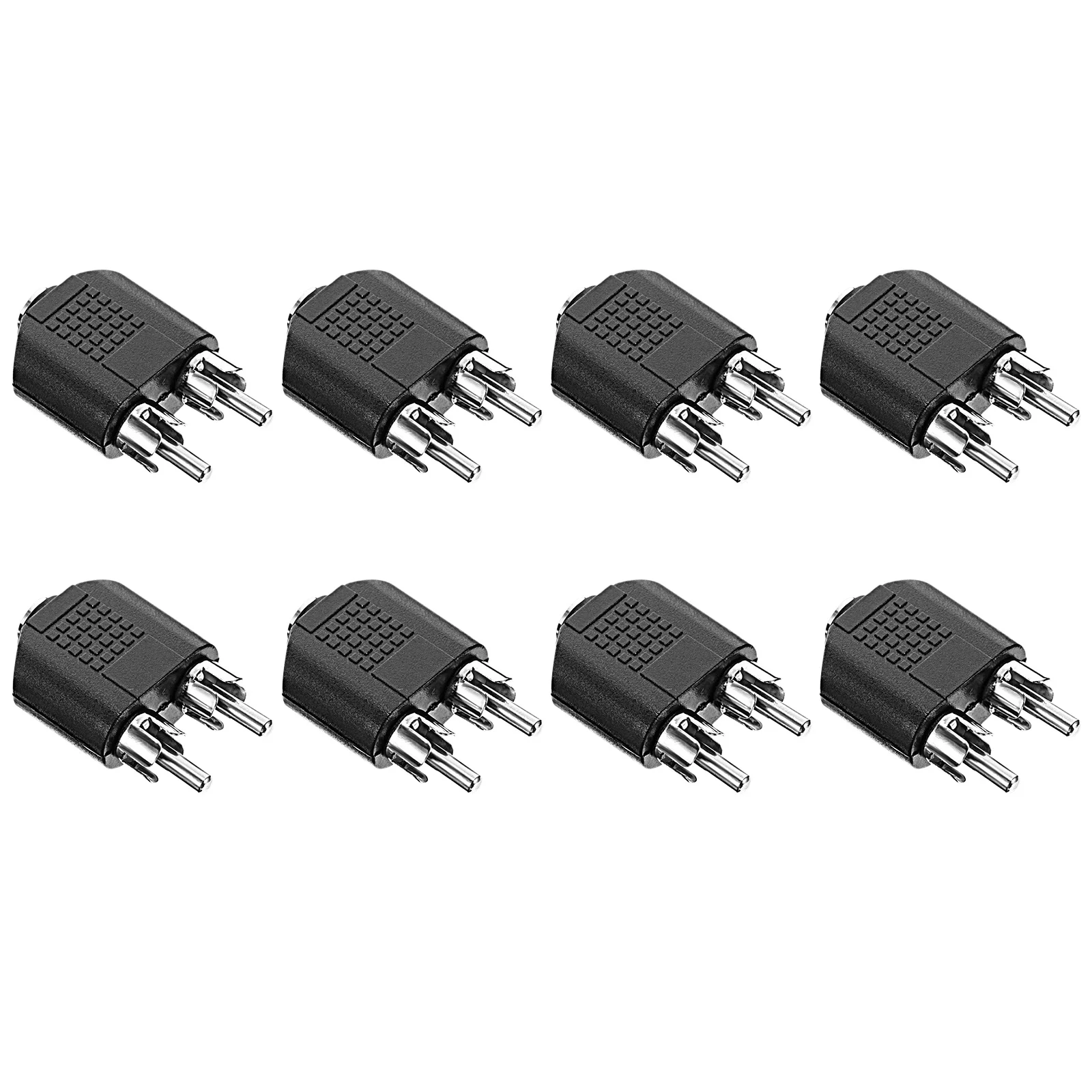 

8Pcs Audio Splitter Adapter Metal 3.5mm Female to 2 Male Connector Alloy Gold Plated for Pc Smartphone Speaker Receiver