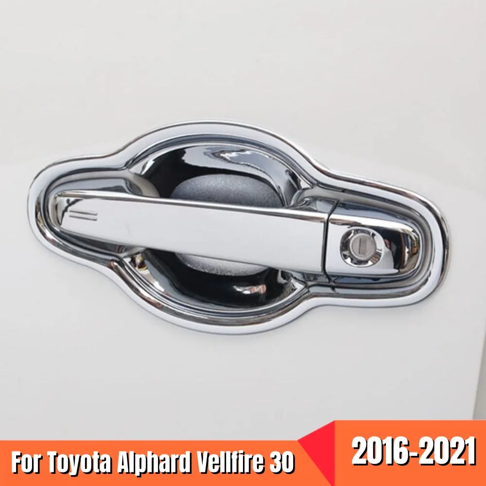 

For Toyota Alphard Vellfire 30 2016 2017 2018 2019 2020 2021 Car Door Handle bowl Protector Cup Surrounds Exterior Accessories