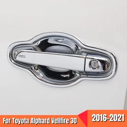 For Toyota Alphard Vellfire 30 2016 2017 2018 2019 2020 2021 Car Door Handle bowl Protector Cup Surrounds Exterior Accessories