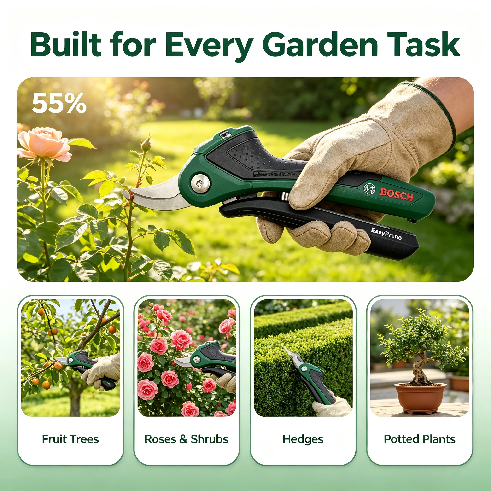 Smart Garden Bosch - Sécateur intelligent sans fil Bosch 3,6