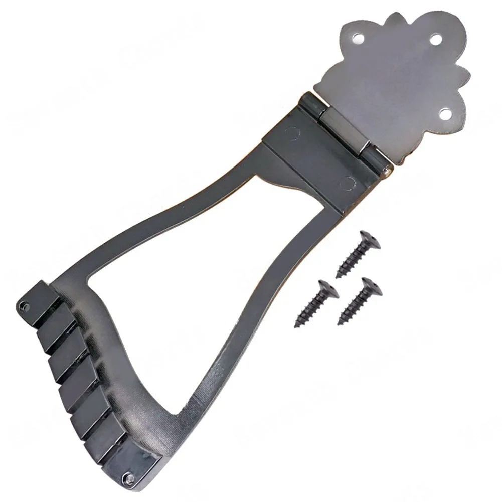 Guitar Bridge Pull Strings Board Accessories Easy Installation Half Hollow Parts Replacement Saddle Zinc Alloy