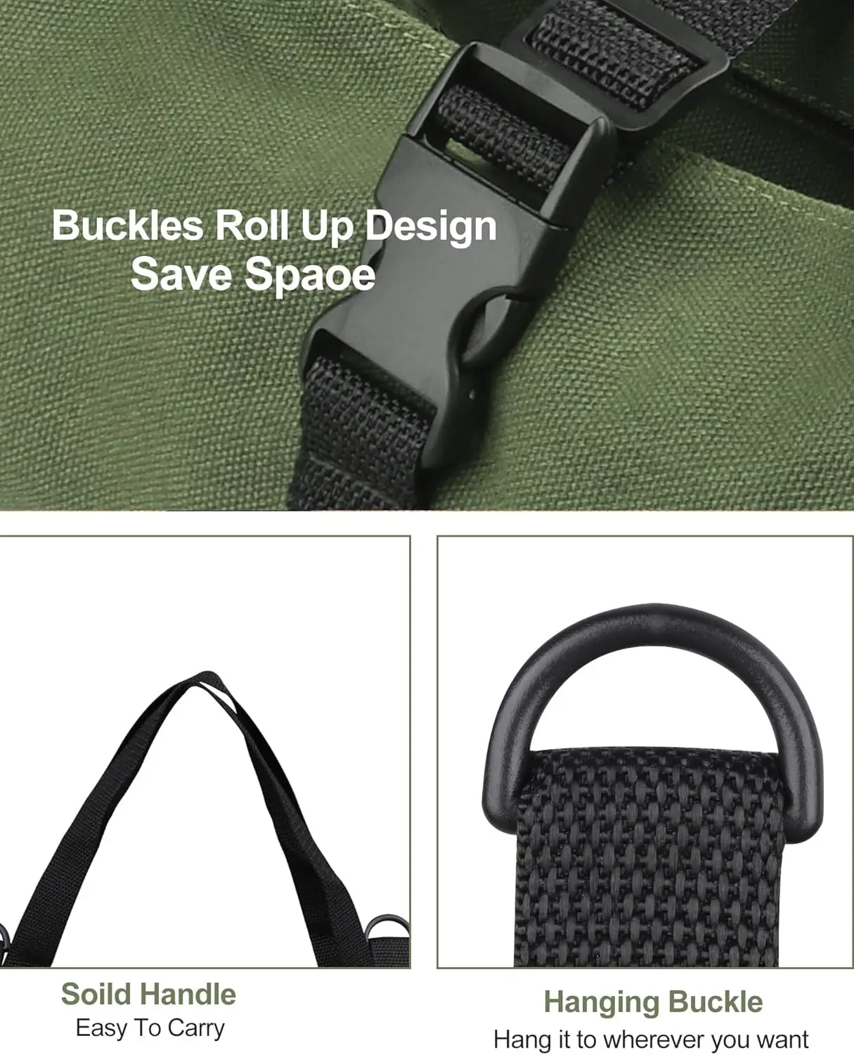 Tool Roll Bag - Easy to Carry 5-Pocket Roll Up Tool Bag - Durable Canvas, Rust-Proof YKK Zippers, Secure Buckle - A Loving Gift