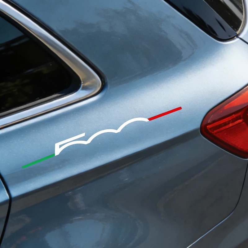 2pcs car body stickers car side pull flower decorative stickers suitable for Fiat 500 Abarth 595 500x 500l car accessories