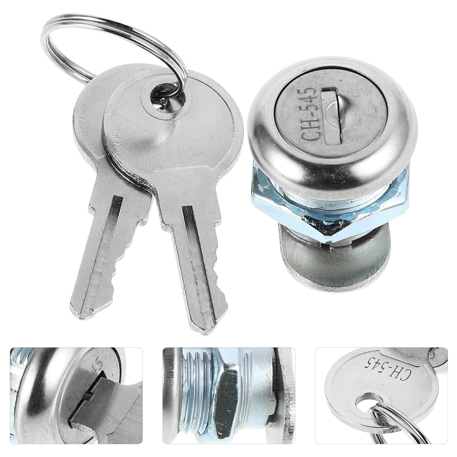 

1Set Motorcycle Rear Trunk Lock Ch545 Key Dustproof Cylinder Waterproof Durable Lock for Camper Door Vehicle Boot Security