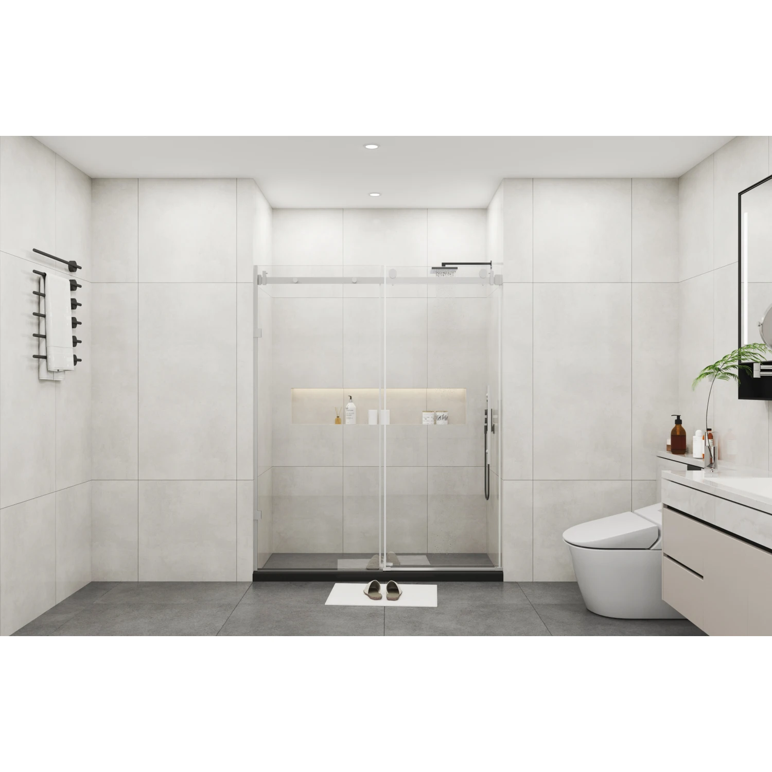 Frameless Sliding Glass Shower Doors 72