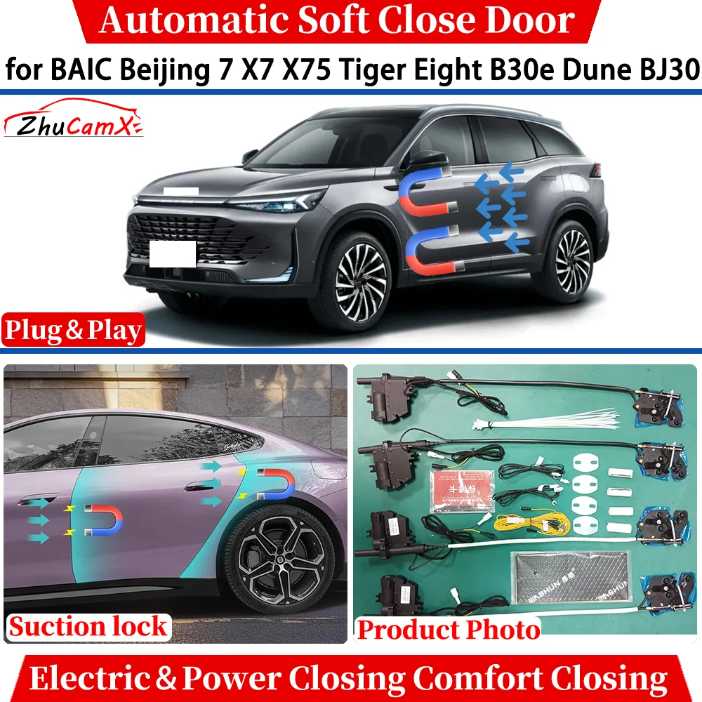 

for BAIC Beijing 7 X7 X75 Tiger Eight B30e Dune BJ30 Car Automatic Soft Close Door Electric Power Comfort Closing Suction lock
