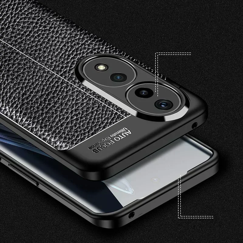 Honor 90 케이스, Honor 90 커버, 충격 방지 TPU 소프트 가죽, 휴대폰 보호 쉘 범퍼