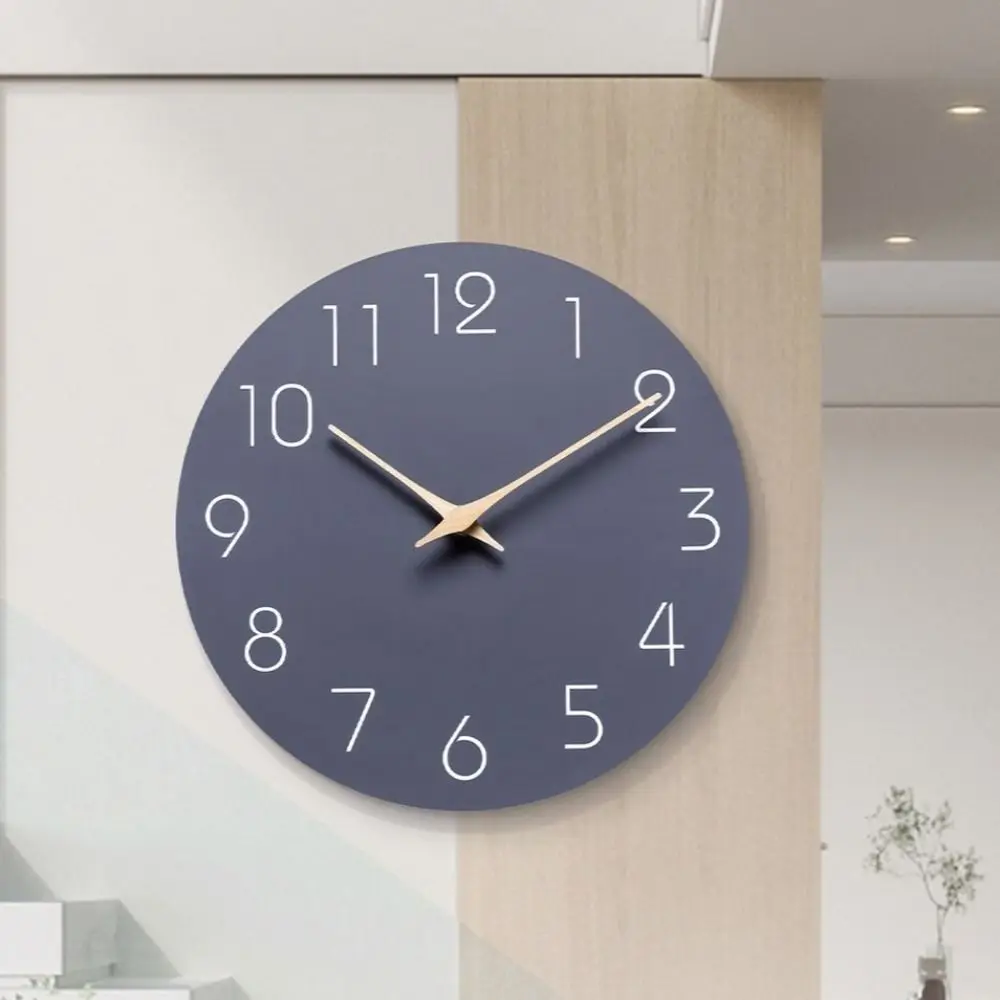 

Modern 10 Inch Wall Clock Minimalist Style Non Ticking Silent Clock Round Hanging Scale Clock Living Room