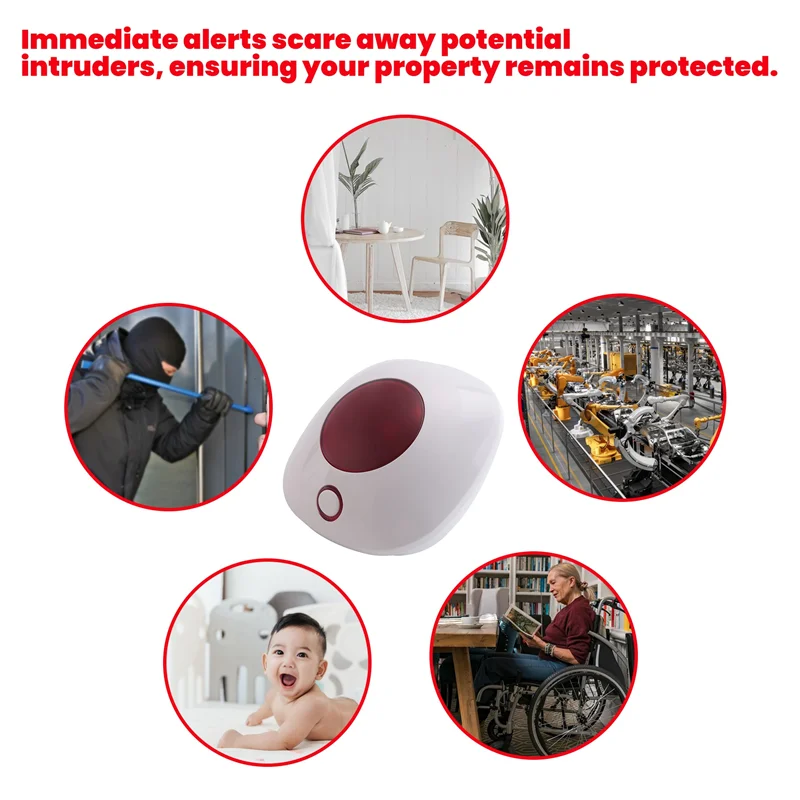 ABRU-Smart Sound Light Alarm Siren WIFI 110Db TUYA Safety Protection Siren Home Alarm Security System