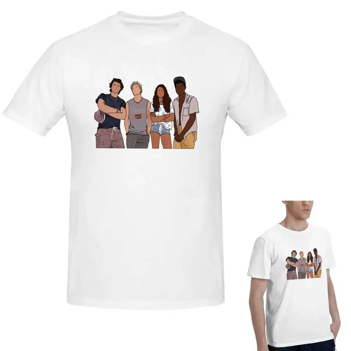 

100% Cotton OBX The Pogues T-Shirt Men's Fashion Oversized T Shirt Men Round Neck Summer Shirts Tops S-6XL