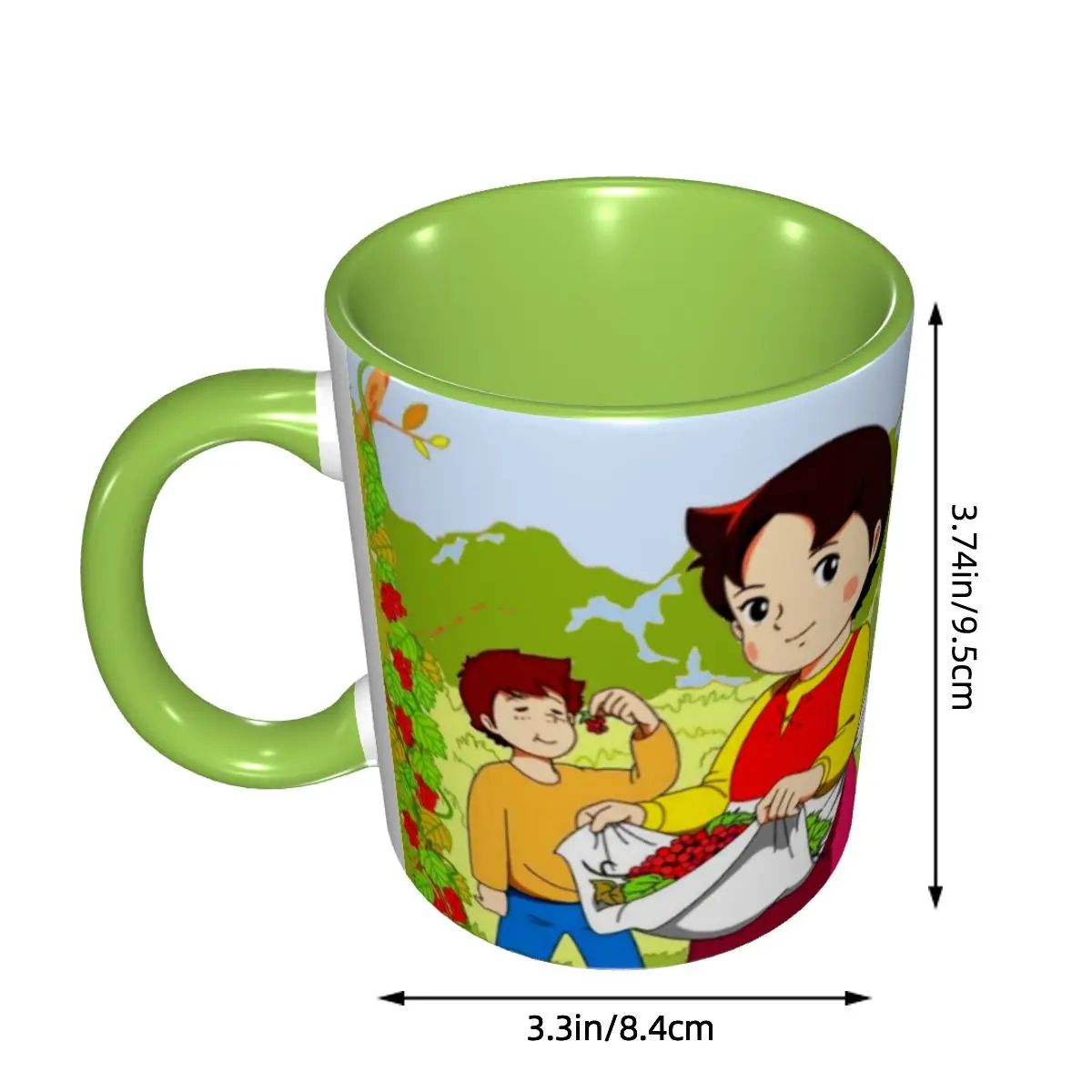 Alpine Picking With Heidi And Peter Coffee Mug DIY Custom Cartoon Movie Ceramic Mug Creative Present