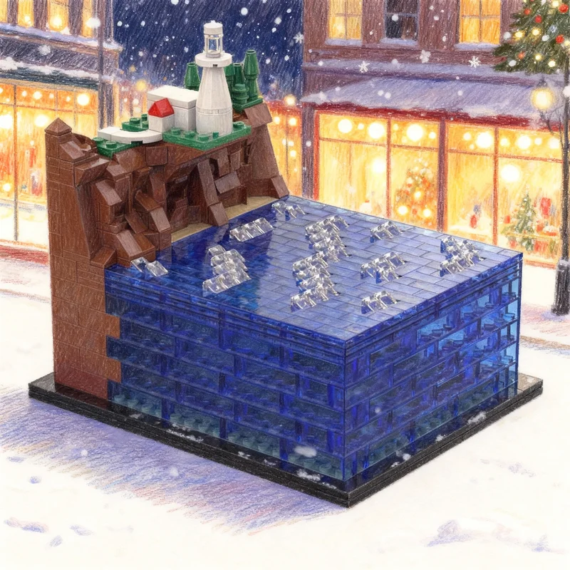 

662pcs MOC Architecture Daiku Maryu Gaiking Omezaki Lighthouse Model Building Blocks Christmas Gifts Construction Toy Creative