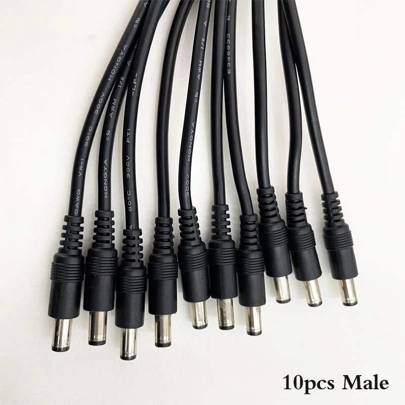 10pcs 5.5x2.1 Plug DC male or Female Cable Wire Connector For 3528 5050 LED Strip Light