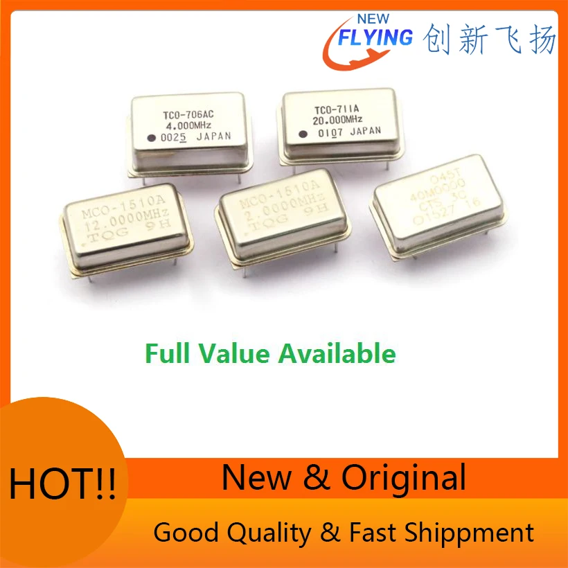 

5PCS50Mhz/M Прямоугольный активный кварцевый генератор DIP-4PIN 4 МГц/8 МГц/10 МГц/11,50592 МГц/12 МГц/16 МГц/20 МГц/22,184 МГц/24 МГц/40 МГц/