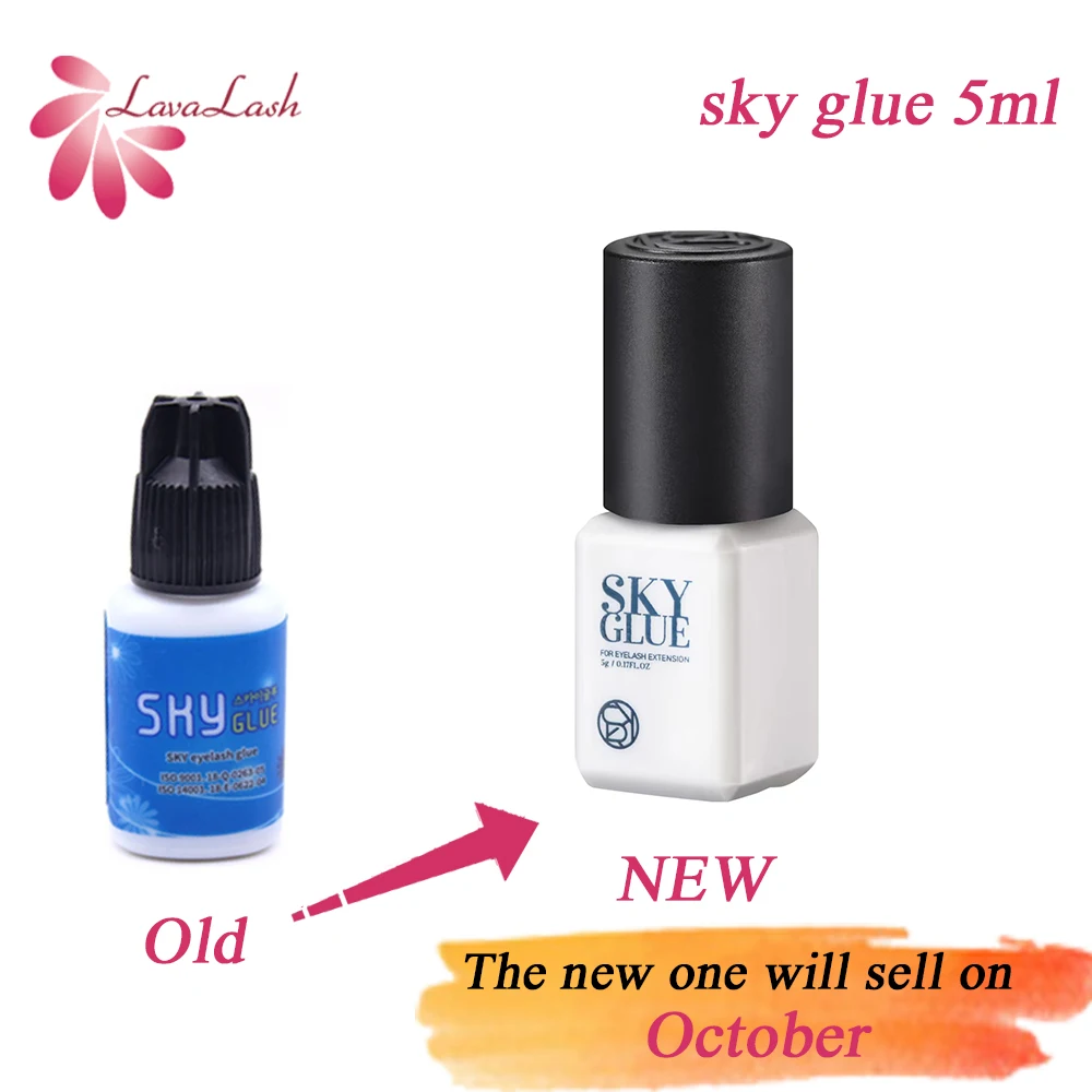 5 Bottles Sky Glue S Plus Type Black Cap Original Korea Adhesive For Eyelash Extensions 5ml Beauty Shop Lasting Makeups Tools