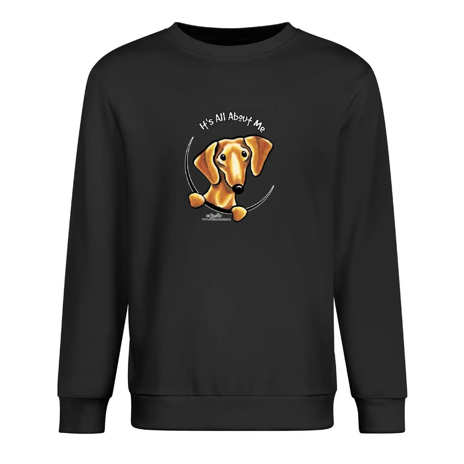 

Smooth Red Dachshund :: It's All About Me Pullover korean clothes mens clothing men's winter sweater blouse graphic sweatshirts