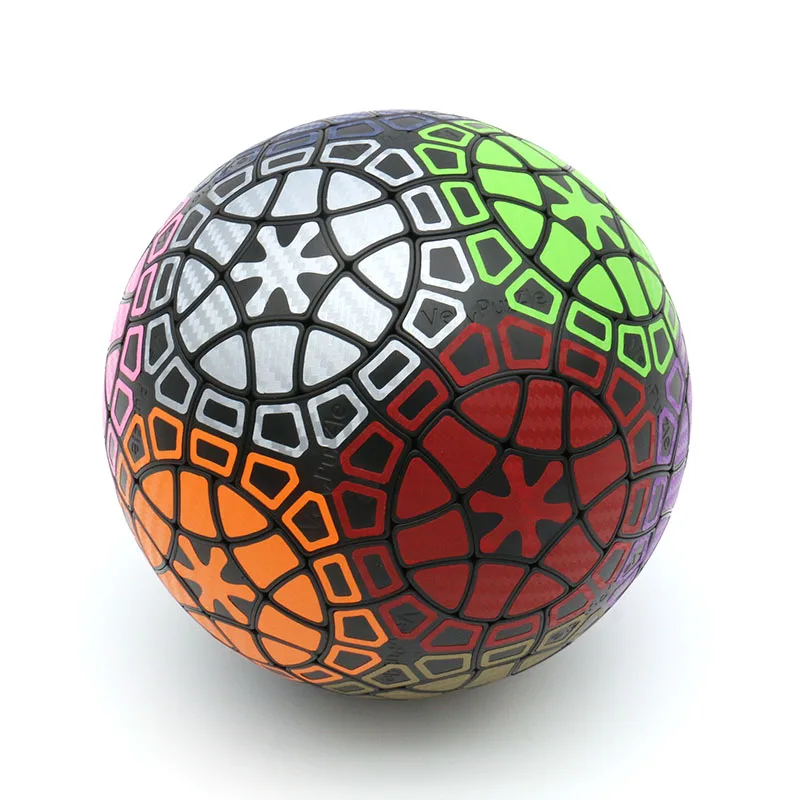 VeryPuzzle Football 66 Cube 32 Axis Black Sticker Shaped Sphere Five Magic Children Puzzle Toys Burn Brain