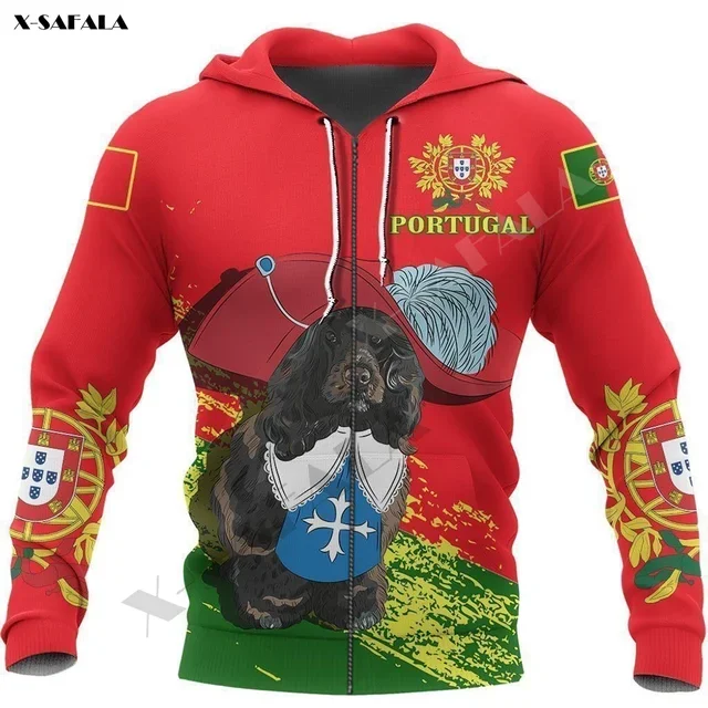 

2024 PORTUGAL Emblem Map Flag 3D Print Zipper Hoodie Man Pullover Sweatshirt Hooded Jacket Jersey Tracksuits Outwear