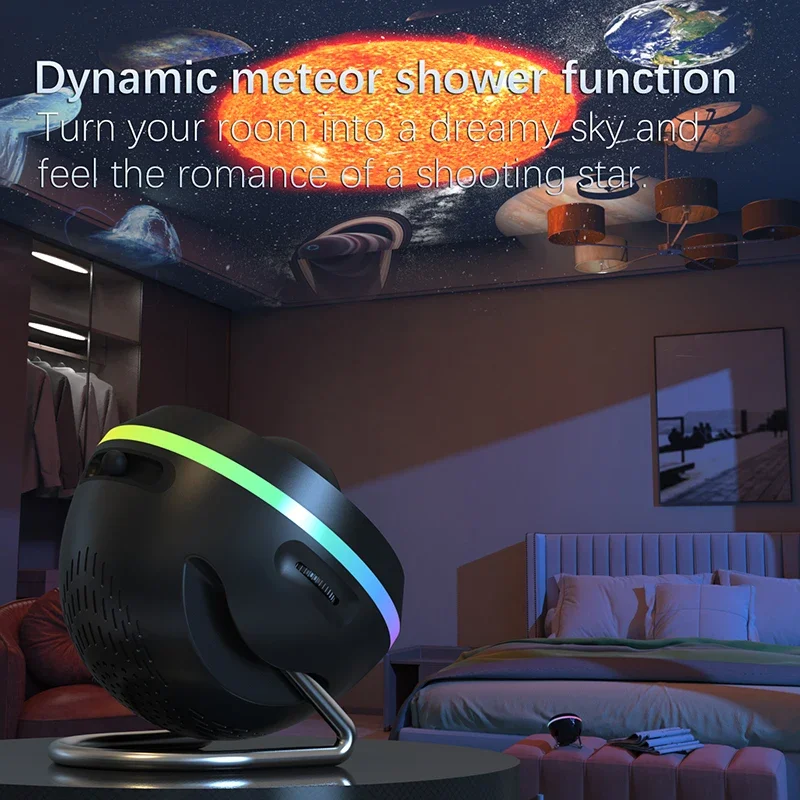 2024 New 4K Ultra HD Universe Galaxy LED Projection Light 13 pieces Dynamic Galaxy Meteor Bedroom Atmosphere Light Gift Light