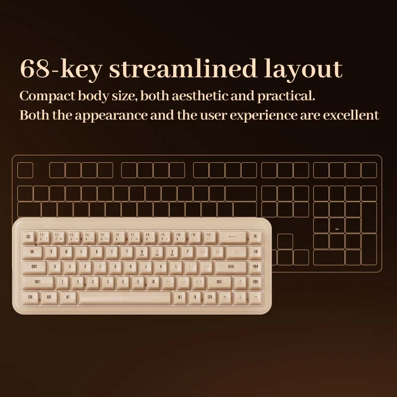 Akko YU01 Resin Mechanical Keyboard Support VIA 65% RGB Backlit Hot-swappable BT5.0/2.4G Wireless & Type-C Wired Gaming Keyboard