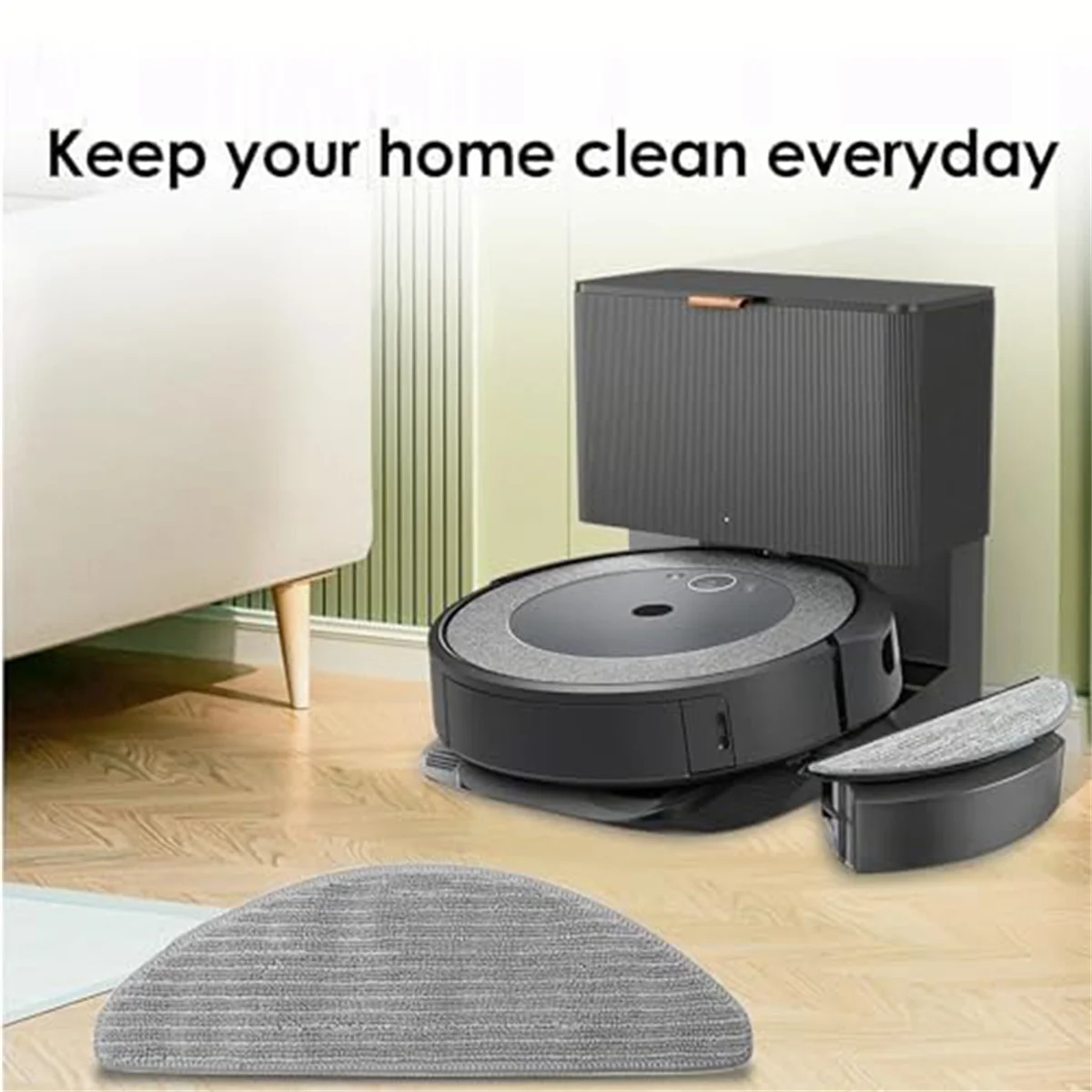 Replacement Mop Cloths Pads Rags for iRobot Roomba Combo I5, I5+,J5, J5+ Vacuum Cleaner Spare Parts