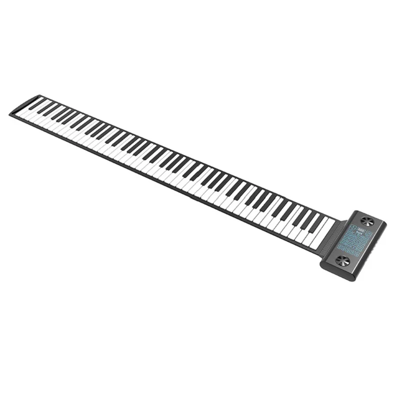 88 Keys Weighted Keys Piano Digital Roll up Silicon Small Usb Electric Child Piano Black Keyboard Instruments