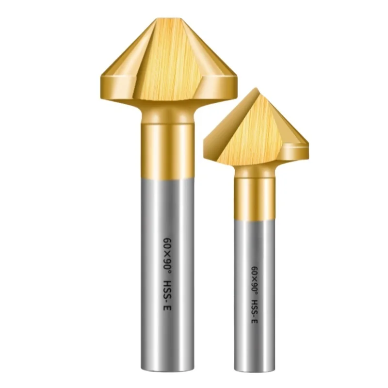 M35-Co HSS-E HSS Countersink Chamfering Milling Tool 1 3-Flute Cutter for Metal De-Durring Orifice R - close-up view
