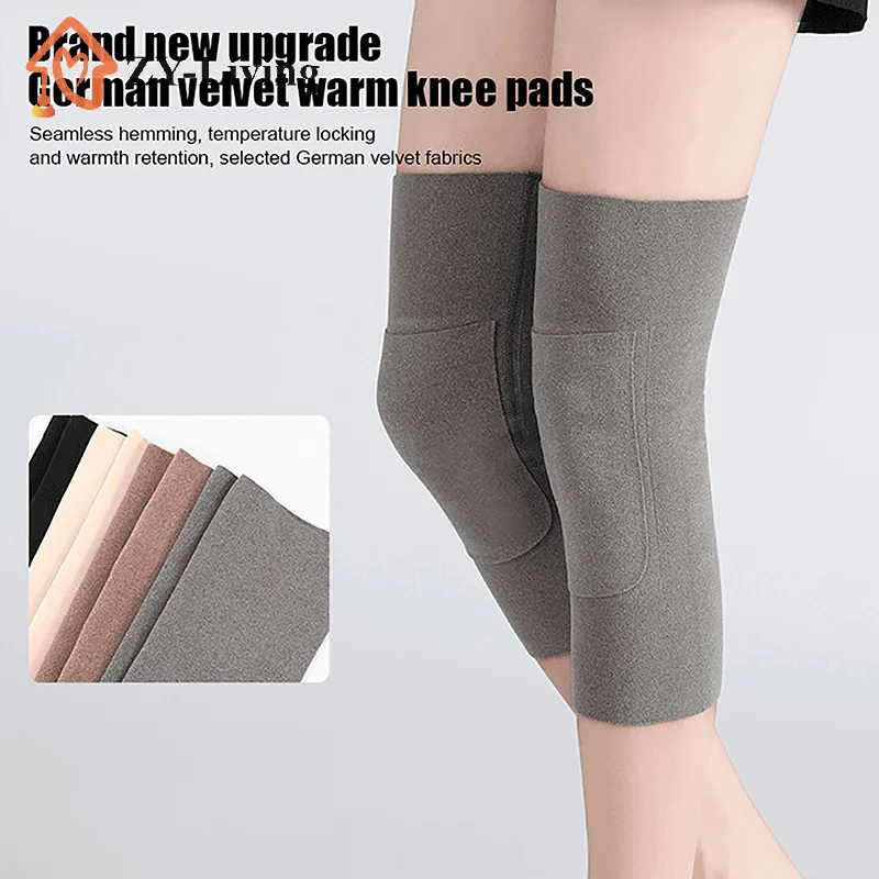 Insert Pocket Thermal Knee Sleeves Winter Warm Knee Pads For Women Old Men Kneepad Support Winter Running Knee Protector