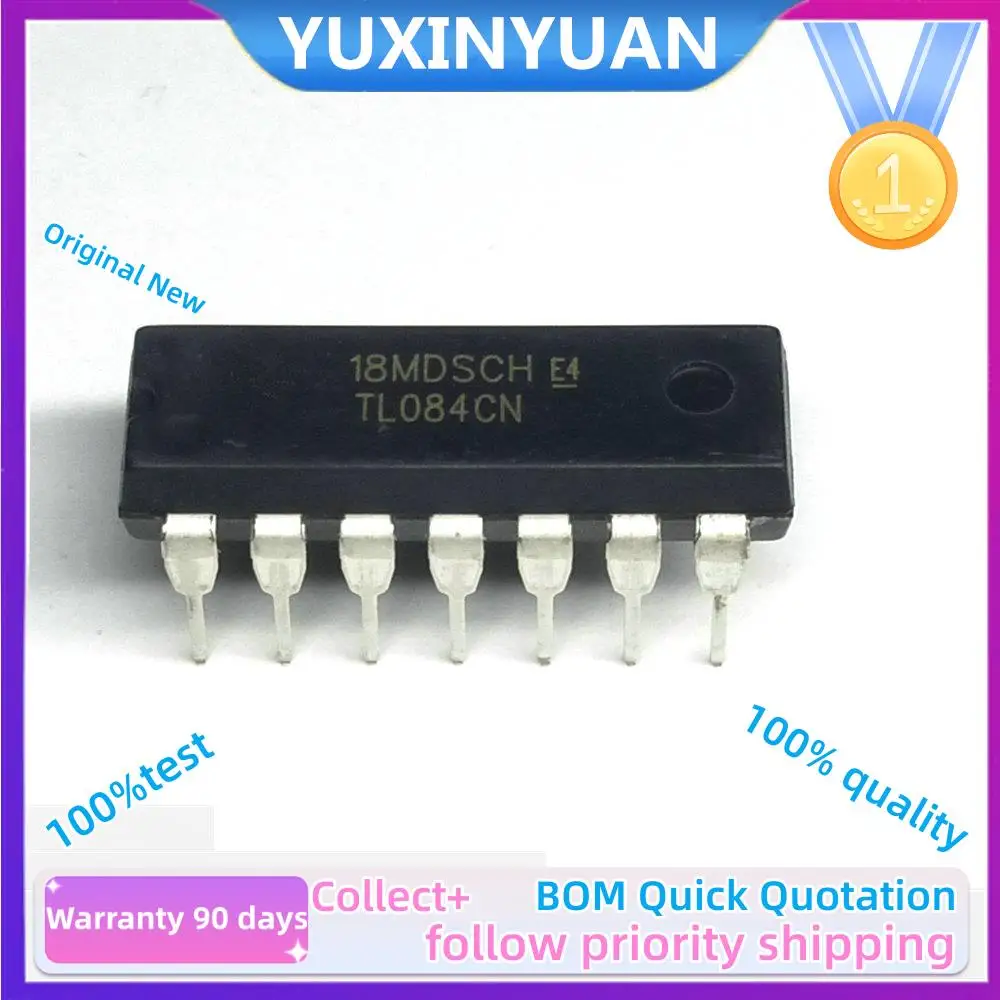 20PCS/lot 100%New Original  TL084CN TL084C TL084 DIP14 YUXINYUAN IC In stock 100%test