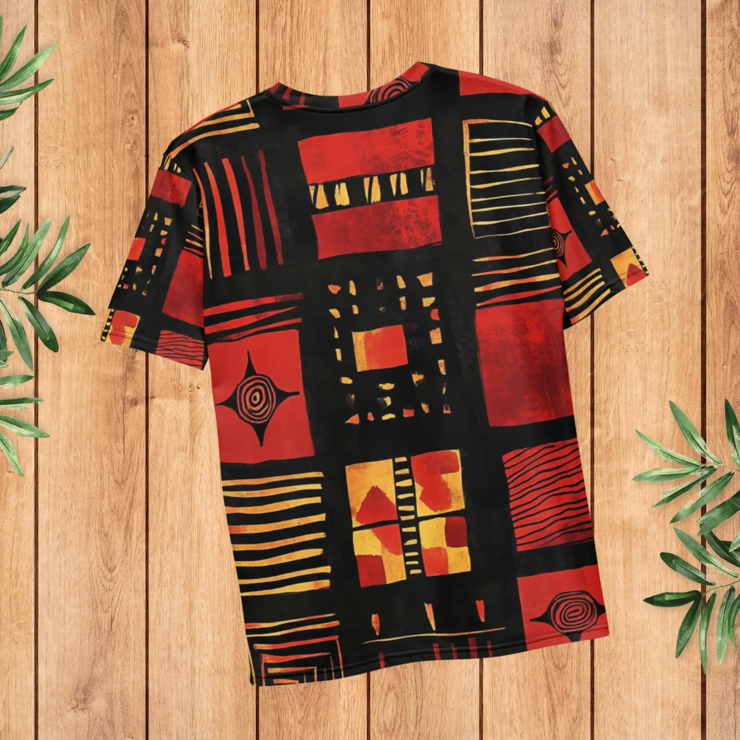 

African Graphic Afrocentric (AOP) Men T-shirt Gift for Dad African Vibe T-shirt Vibrant Color Tshirt Cool African Motorcycle Tee