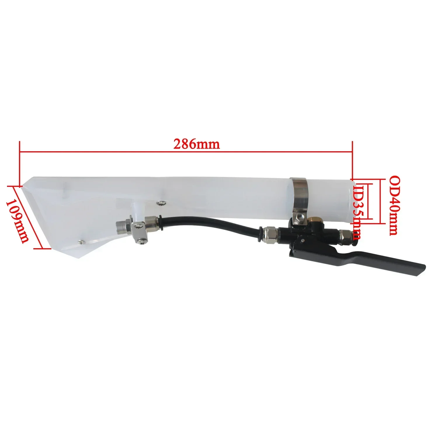 Universal ID35mm Wet/Dry Vacuum Cleaner Carpet & Upholstery Brush Attachment Efficient Seat Washing and Water Nozzle Compatibi