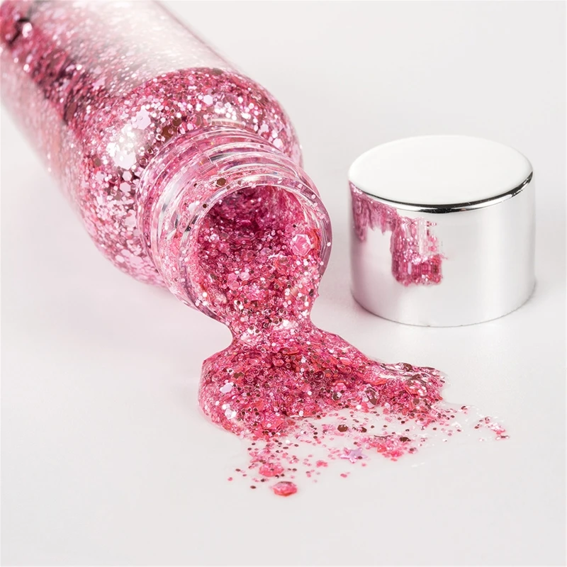 Körper Glitter Gel Schillernden Gesicht Glitter Gel Make-Up Dekoration Auge Glitter Kleber Gesicht Aufkleber Gel Kunst Lose