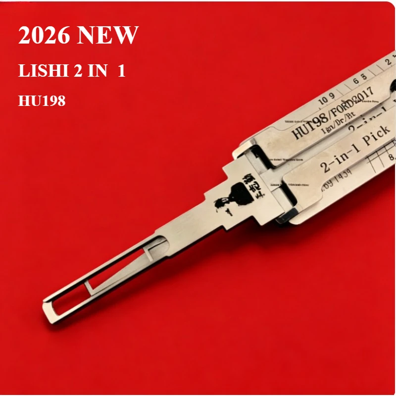 2026NEW HU198 2in1 Lock Pick and Decoder Tool for Ford Lincoln 2017+ Auto Entry Repair Equipment Professional Locksmith Supplies