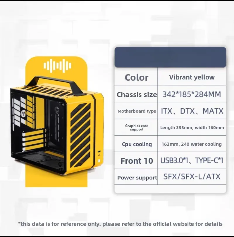 Portable Full Tower PC Case C28 - ITX/MATX Compatible Water-Cooler Mechanic Master Chassis
