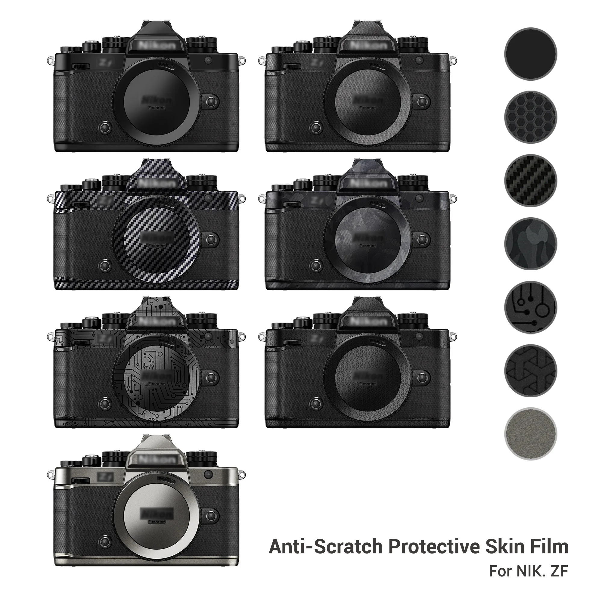 Защитная пленка для камеры JJC для камеры Nikon Z F Премиум стильная Наклейка Обложка против царапин Обложка для фотоаппарата